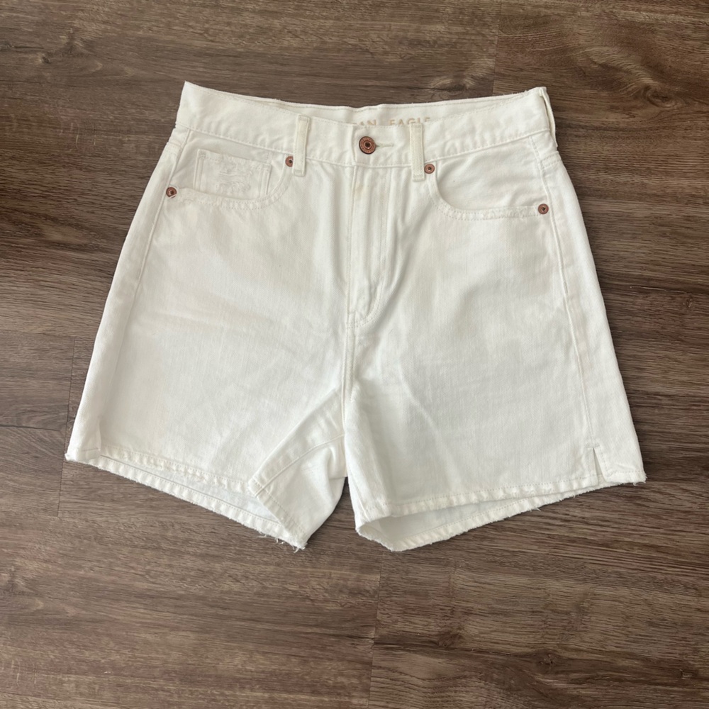 American Eagle Outfitters Cream Jean Shorts